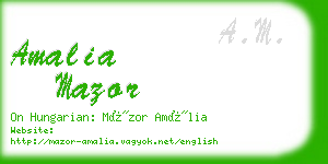 amalia mazor business card